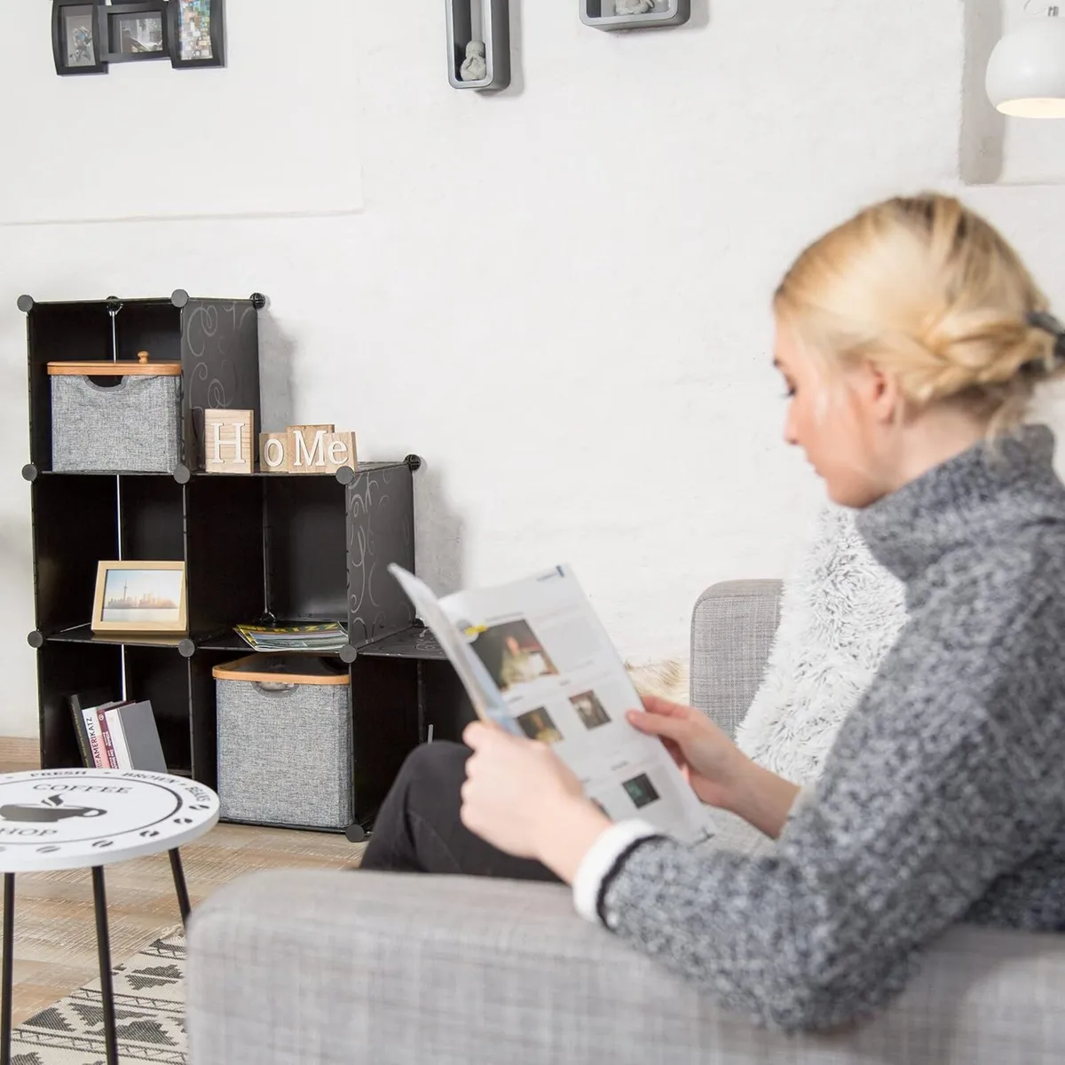 2x Storage Shelf Step Rack with 6 Compartments - Image 2