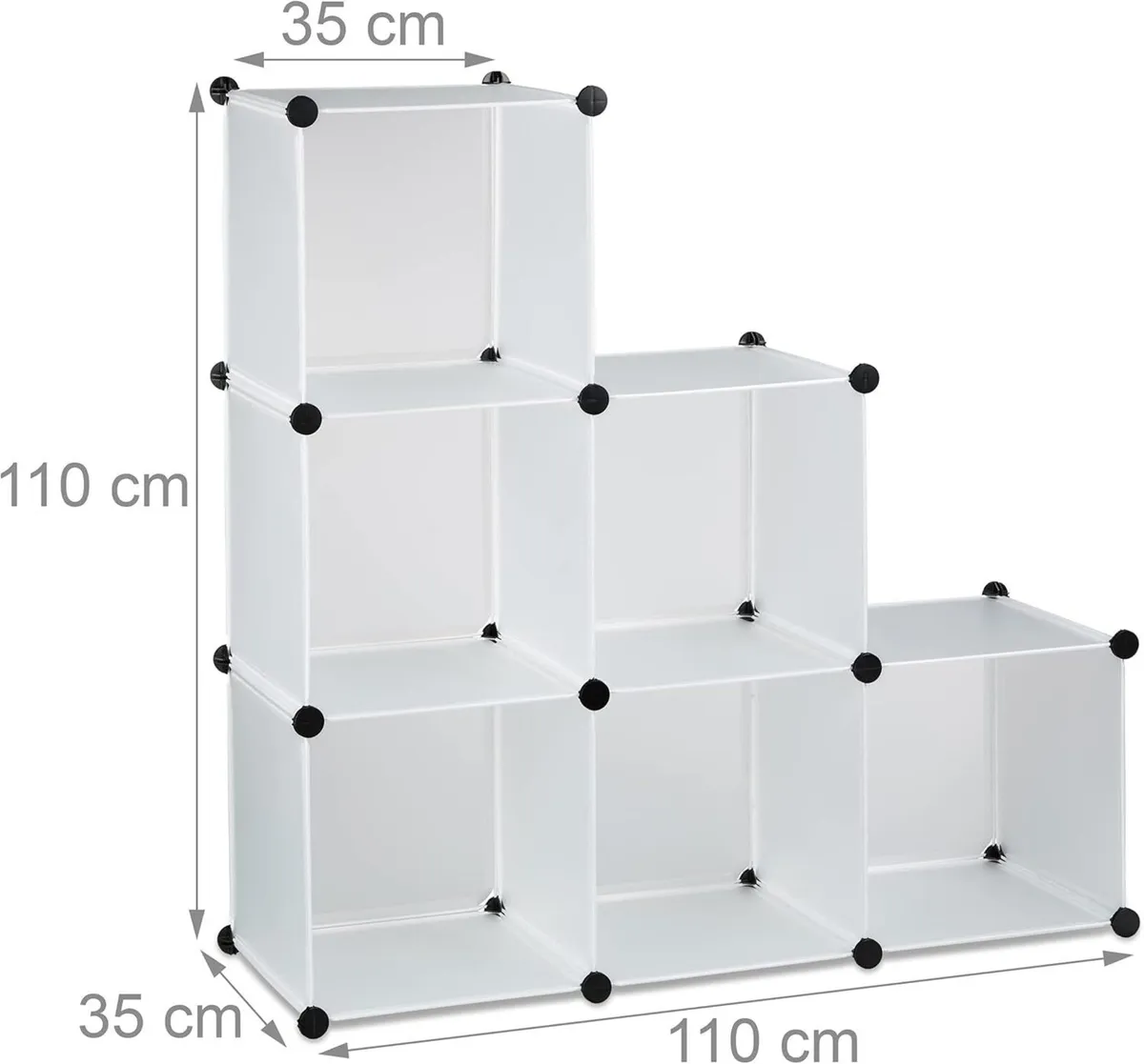 2x Storage Shelf Step Rack with 6 Compartments - Image 3