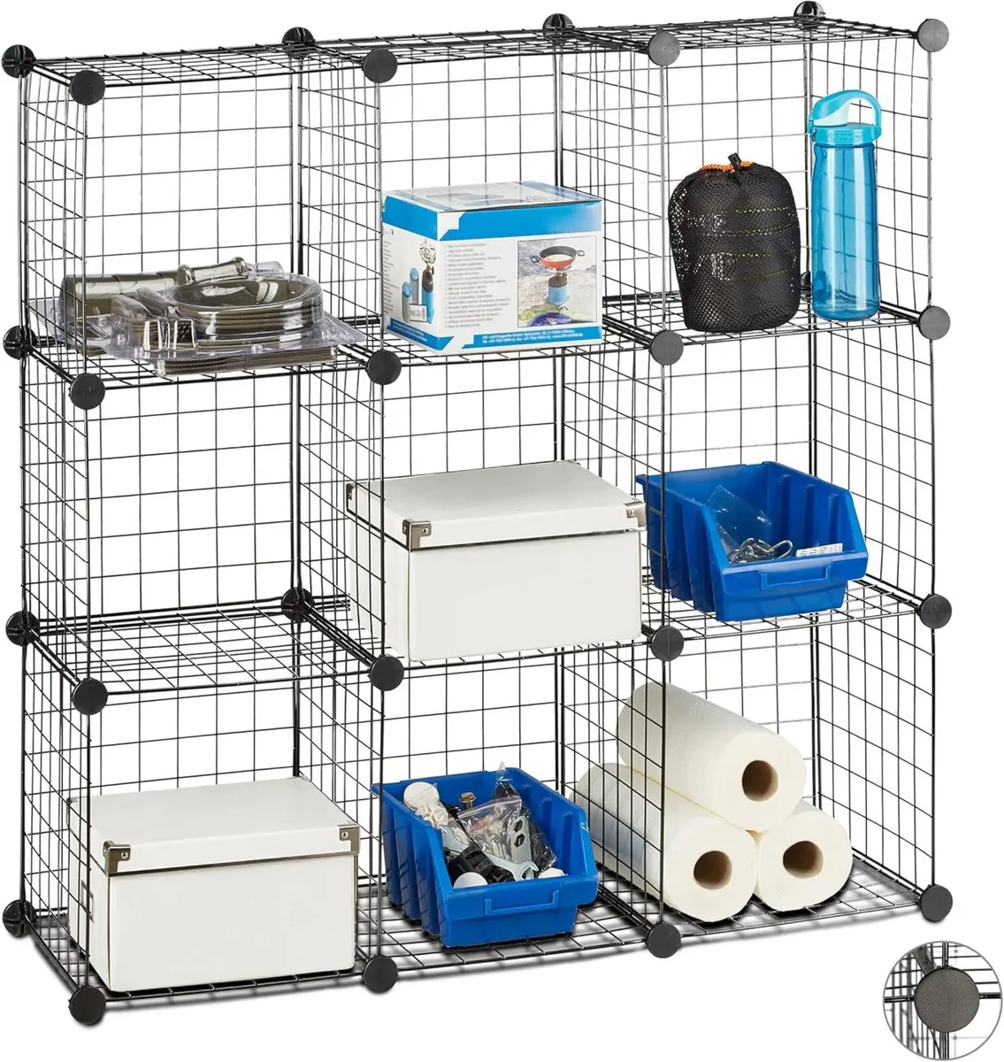 Modular Grid Shelf 9 Compartments DIY Shelving - Image 1