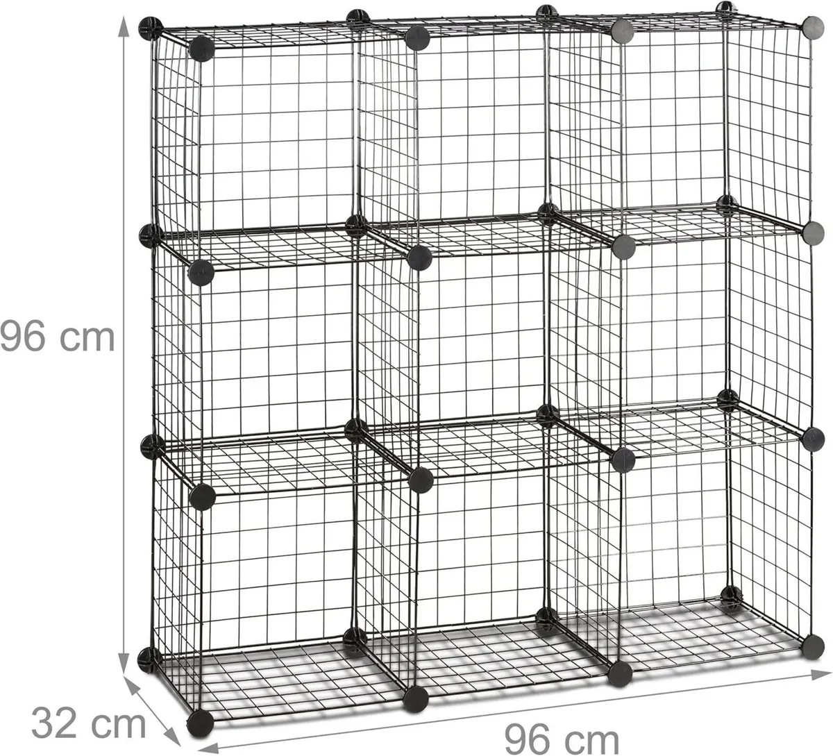 Modular Grid Shelf 9 Compartments DIY Shelving - Image 3