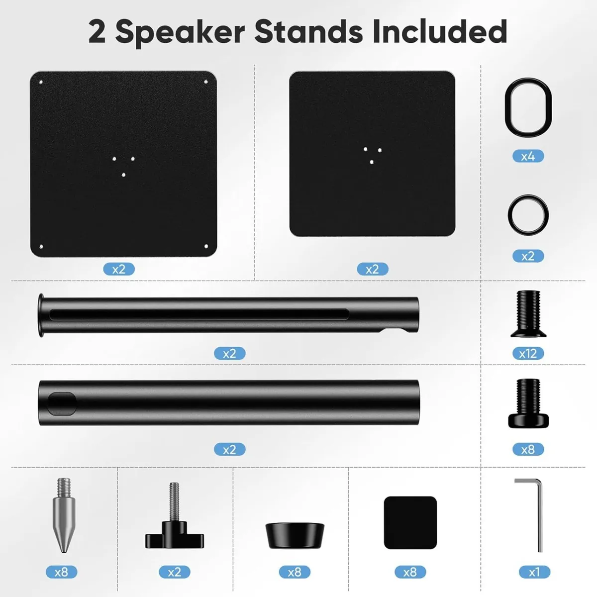 Hlieeosfcn Speaker Stands Height-Adjustable Up to - Image 2