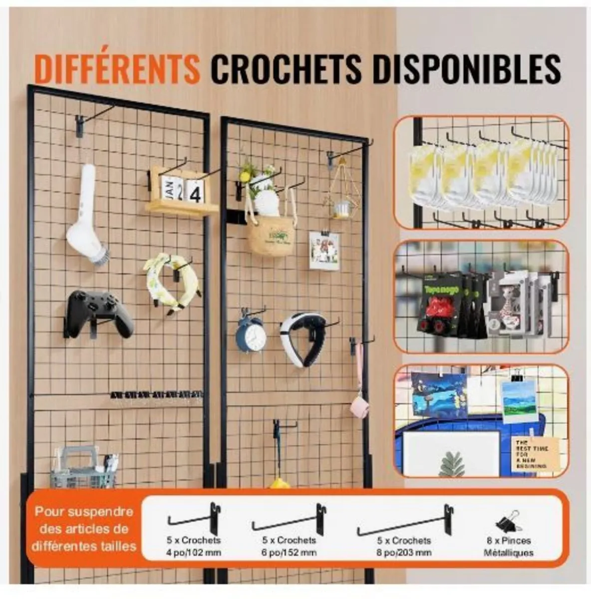 61 x170.7 cm Grid Wall Panels Tower, 2 Packs - Image 2