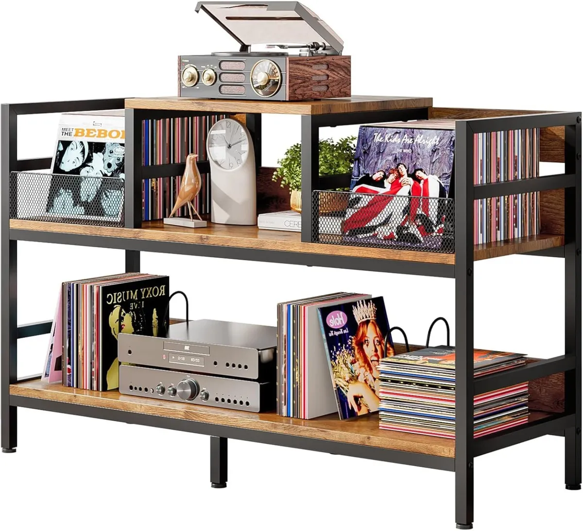 Record Player Stand Vinyl Storage Cabinet Up to - Image 1