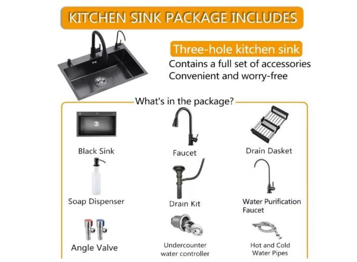 Kitchen Sink Stainless Steel - Image 2