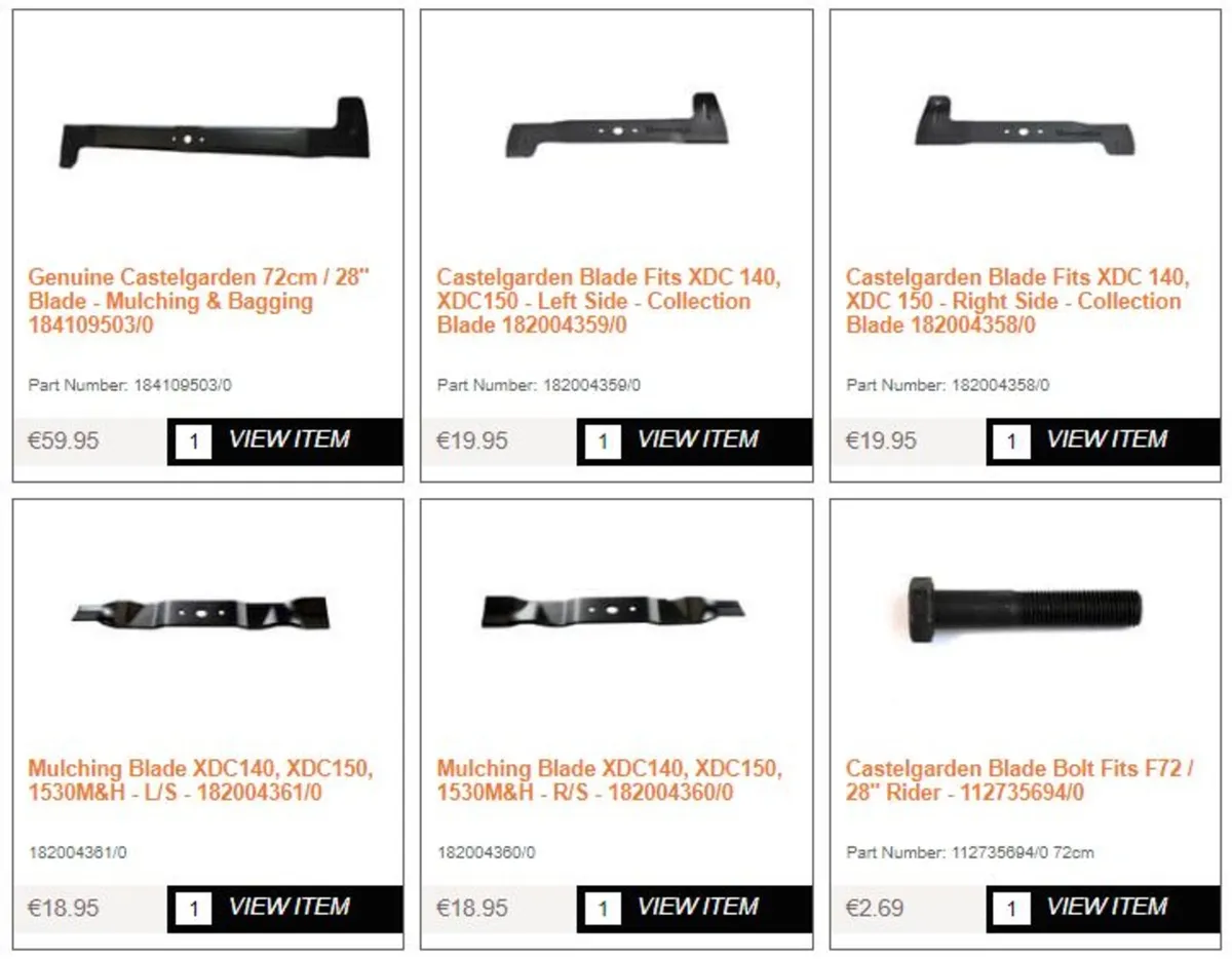 Castelgarden Mountfield Stiga Honda Alpina Parts - Image 4