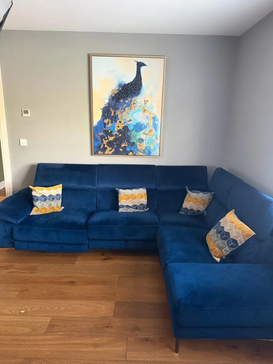 Blue Corner Sofa - Image 1