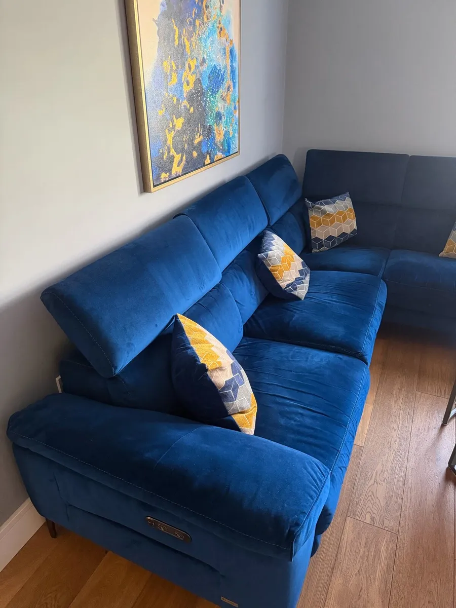 Blue Corner Sofa - Image 3