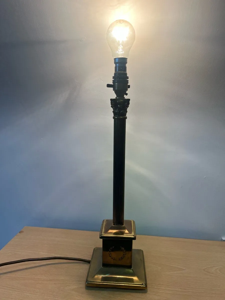 Vintage brass table lamp - Image 1