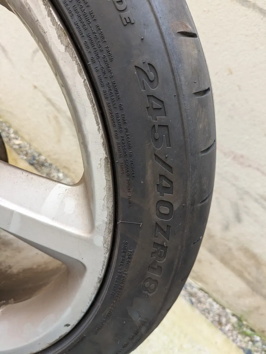 2x Tyres + Genuine Audi A5 Alloys R18 (OEM Ronal) - Image 2