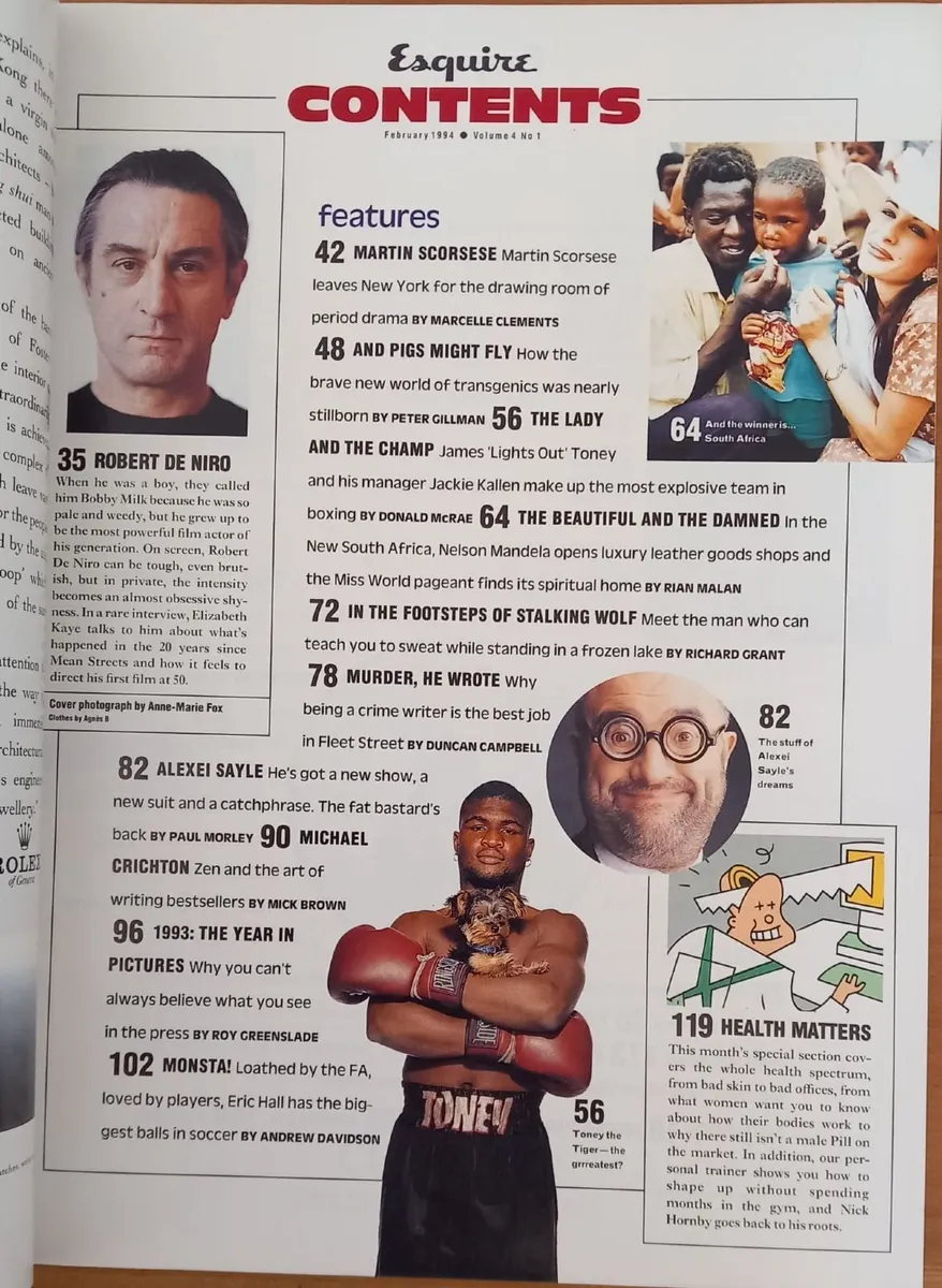 ESQUIRE Feb 1994 Robert De Niro / Martin Scorsese - Image 2