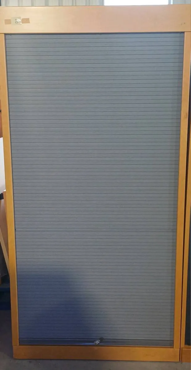 1.98m Tall Wooden Roller Door Cabinets - Image 4