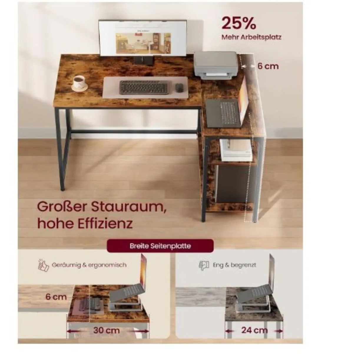 Shape Corner Desk Computer - Image 3