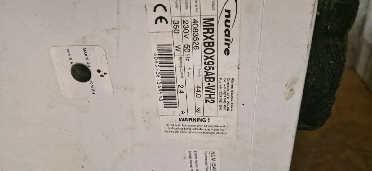 Heat Recovery Nuaire Appliance - Image 2
