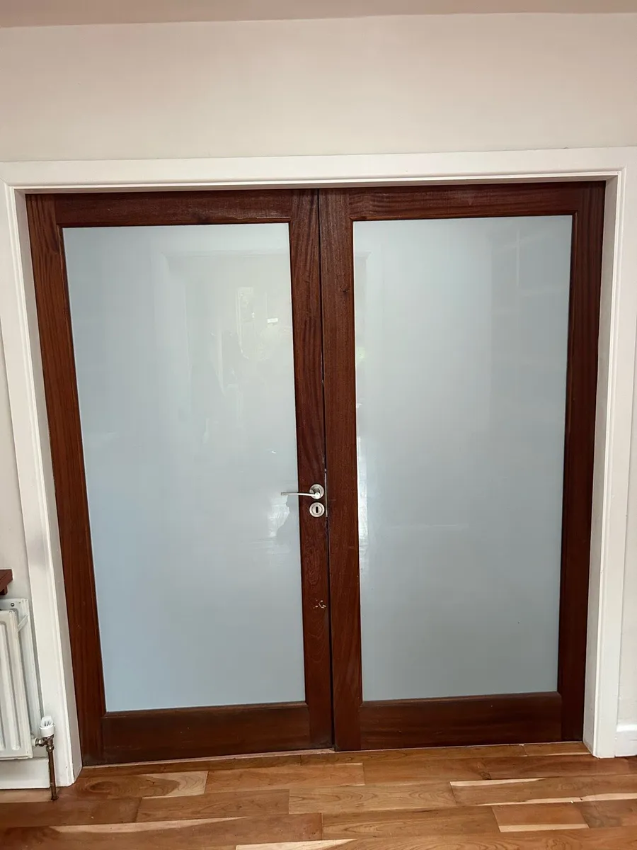 Double frosted glass interior doors - Image 1