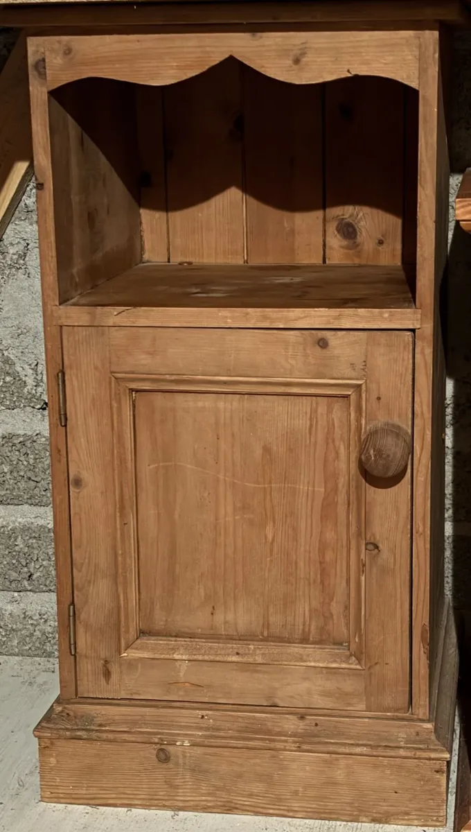 Pair of Rustic Wooden Bedside Lockers