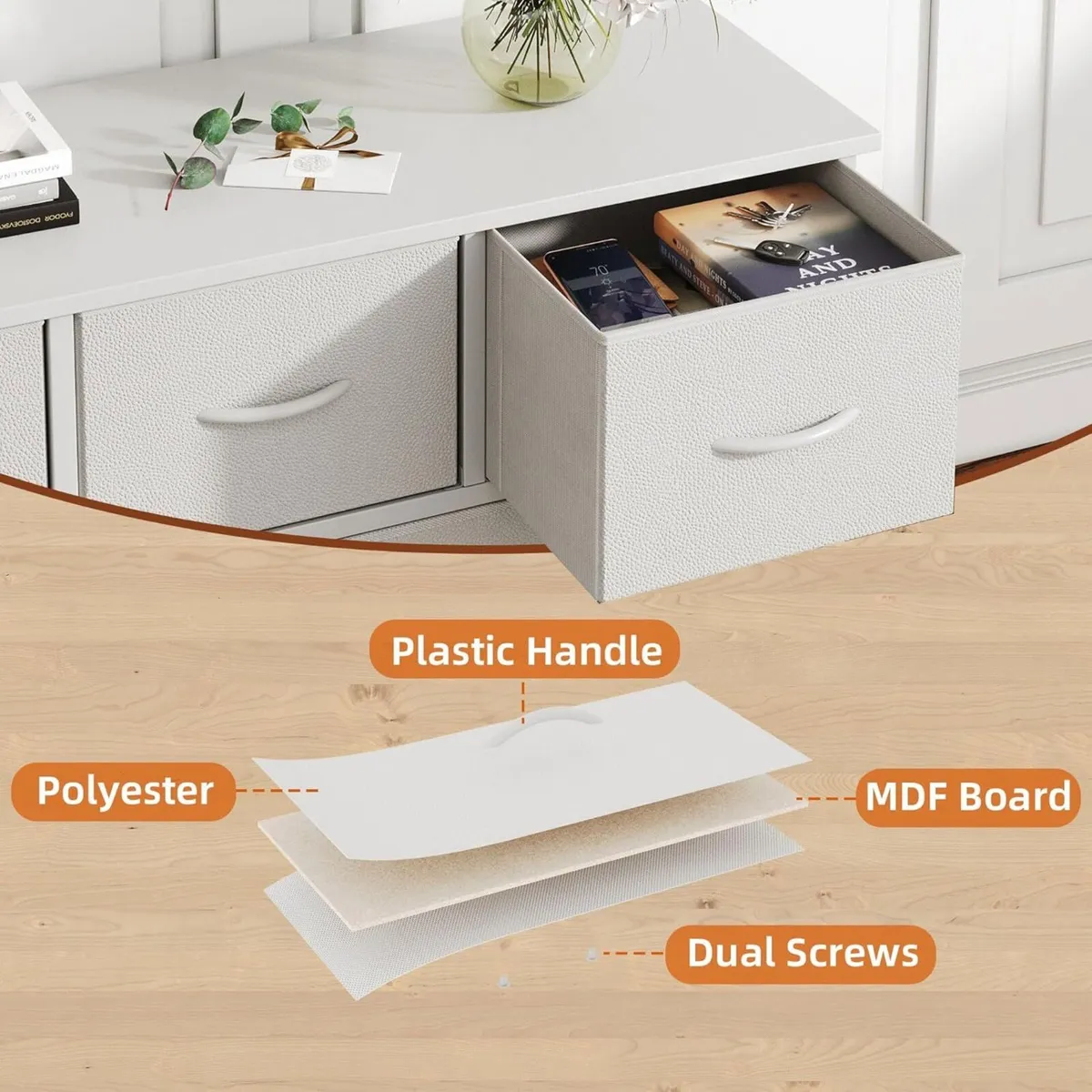 Chest of Drawers Dresser for Bedroom with 5 - Image 2