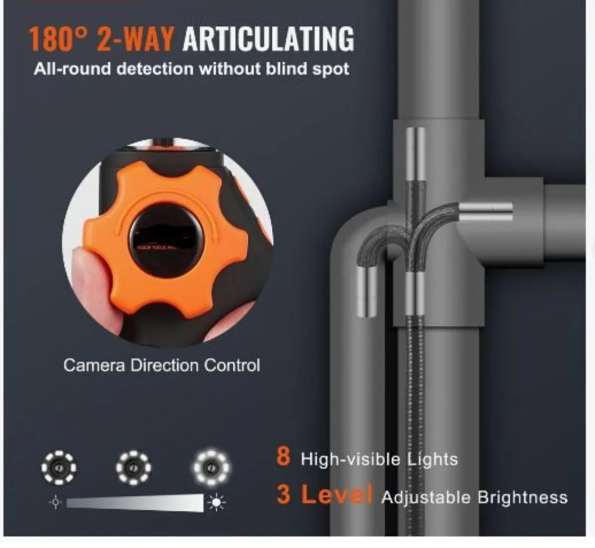 Articulating Borescope Camera with Light - Image 2