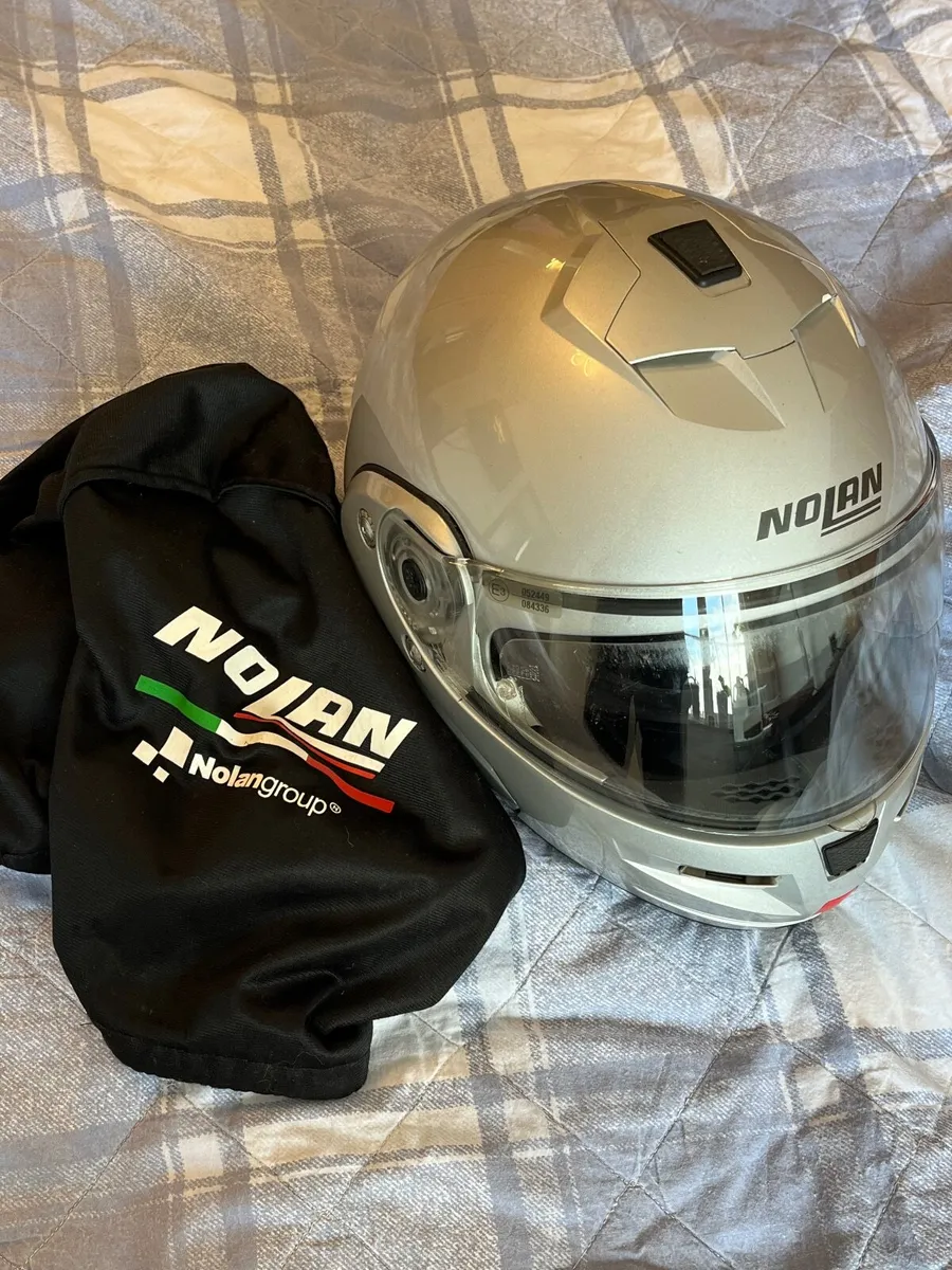 Nolan N103 Helmet L Silver - Image 3