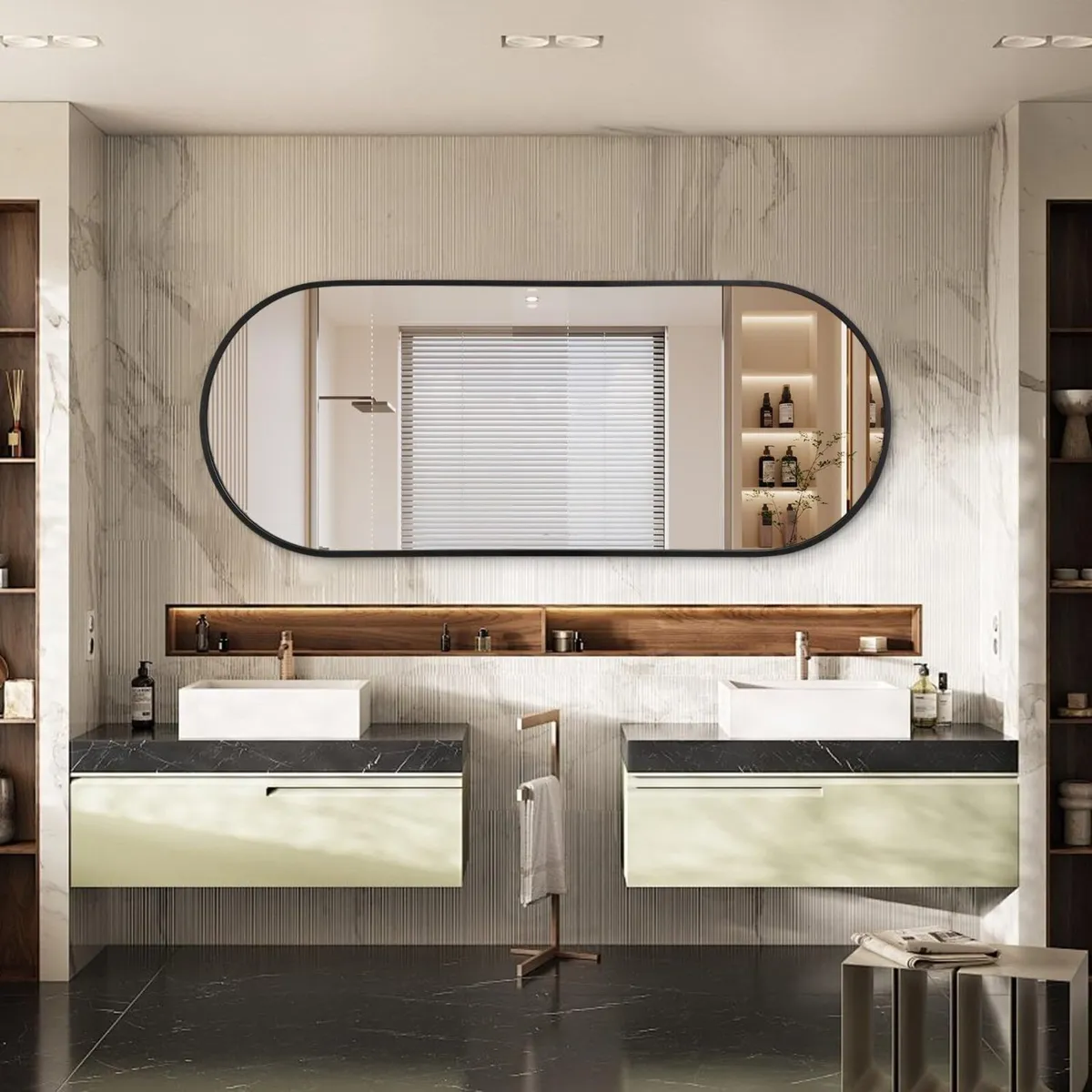 Oval Full Length Mirror Long with Unique Metal - Image 3