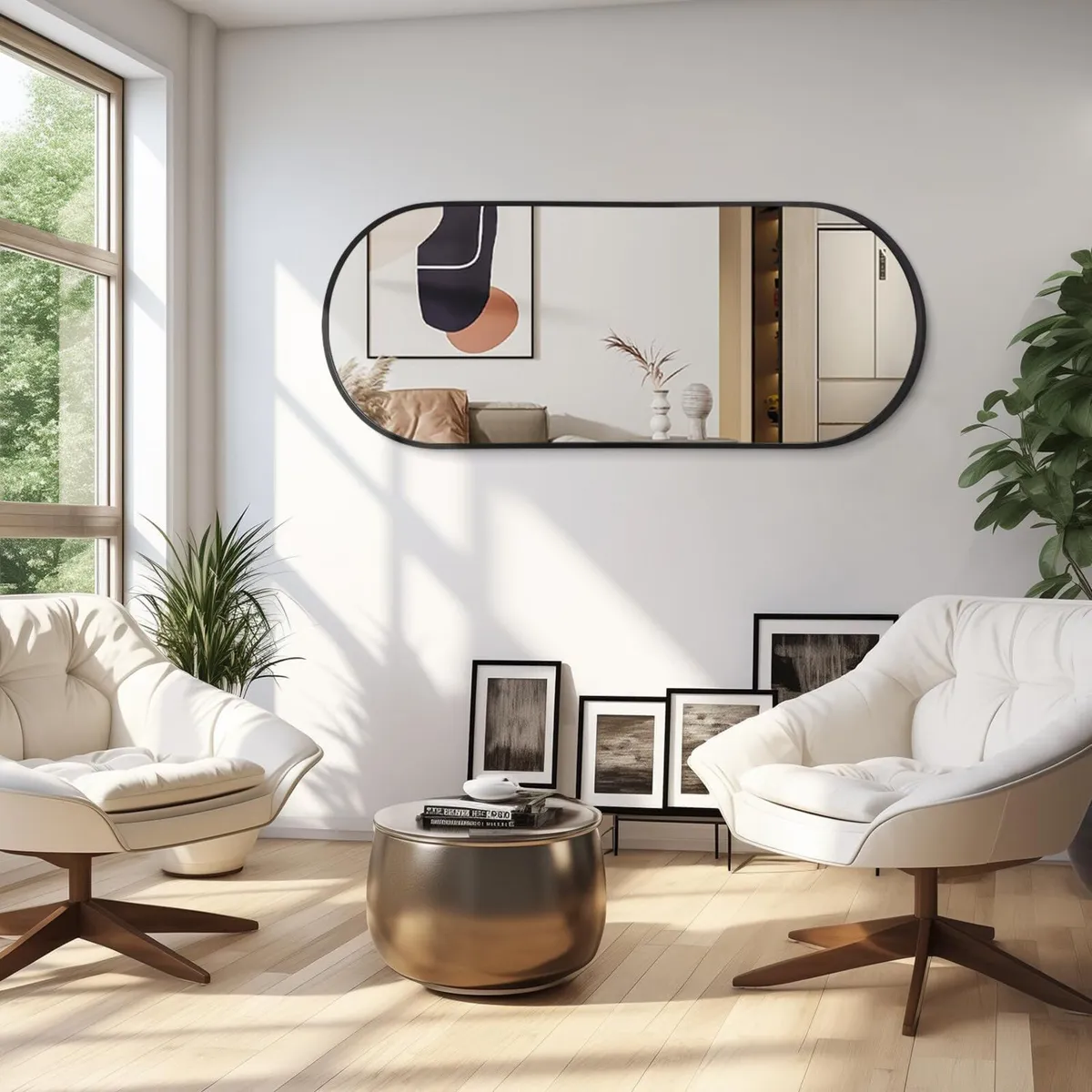 Oval Full Length Mirror Long with Unique Metal - Image 4