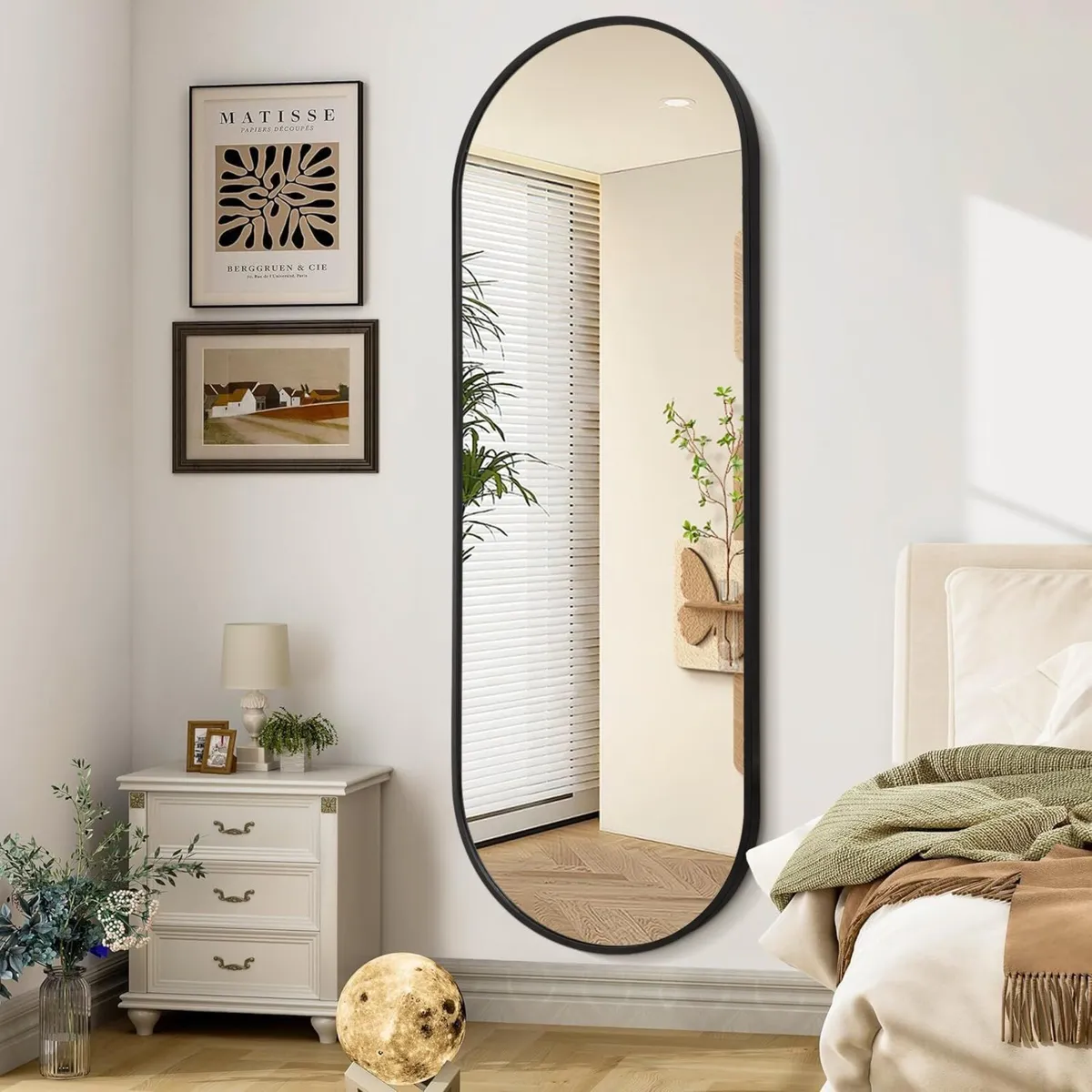 Oval Full Length Mirror Long with Unique Metal - Image 1