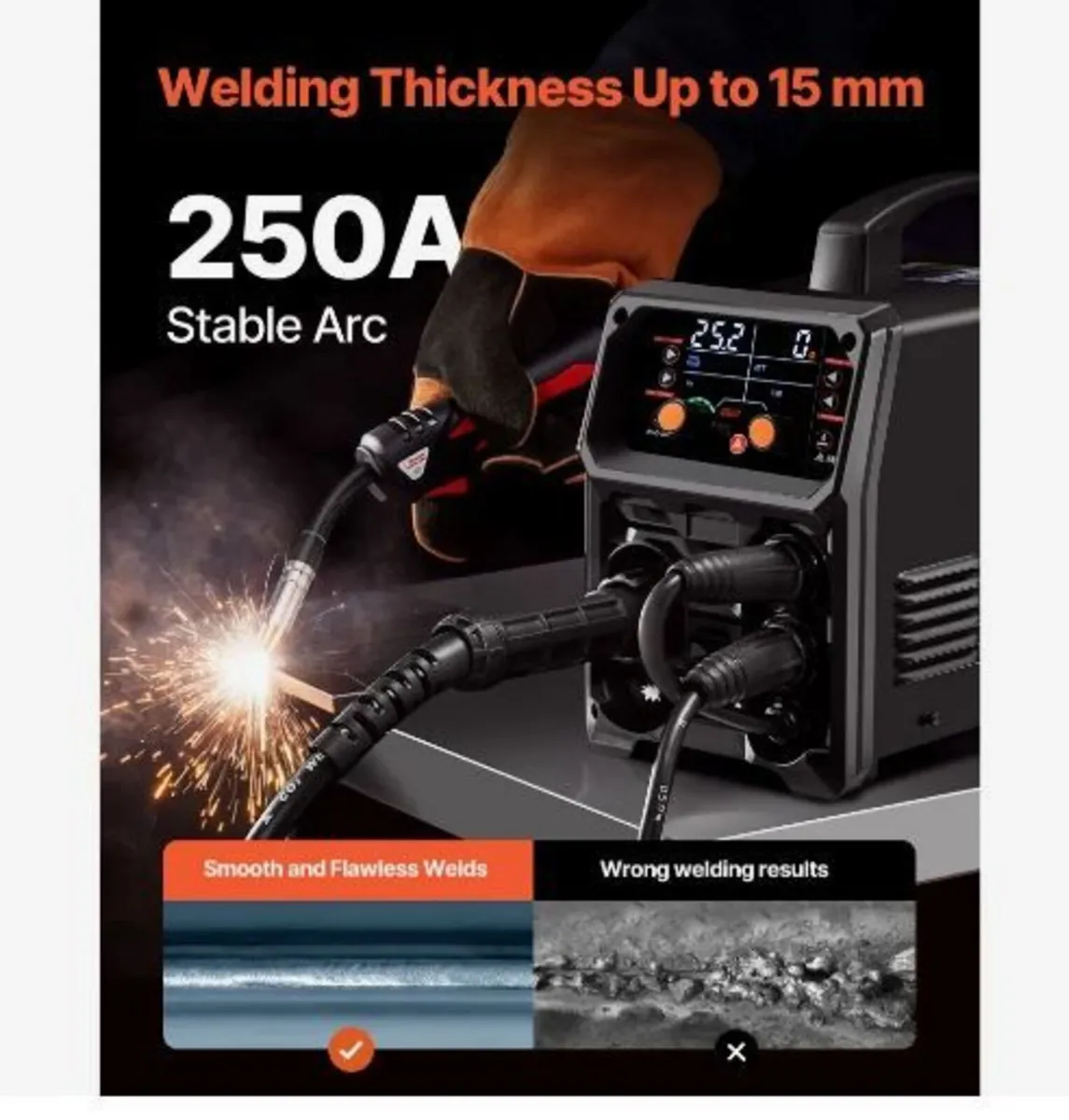 Pro MIG Welder, 250Amp Pluse Mig Welding Machine, - Image 1