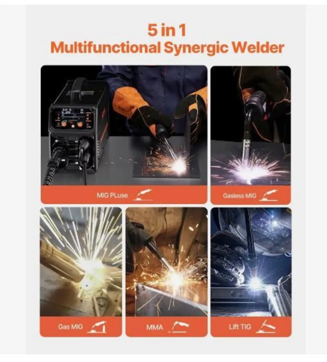 Pro MIG Welder, 250Amp Pluse Mig Welding Machine, - Image 3