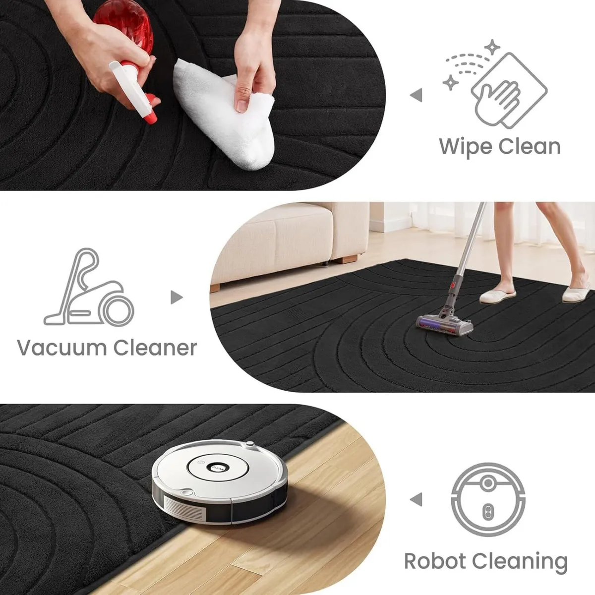 Rugs Living Room 200x300cm 3D Semicircular - Image 3