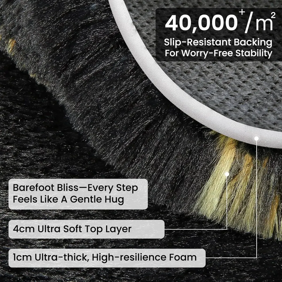 Rugs Living Room 200x290cm Grey Area for Bedroom - Image 3