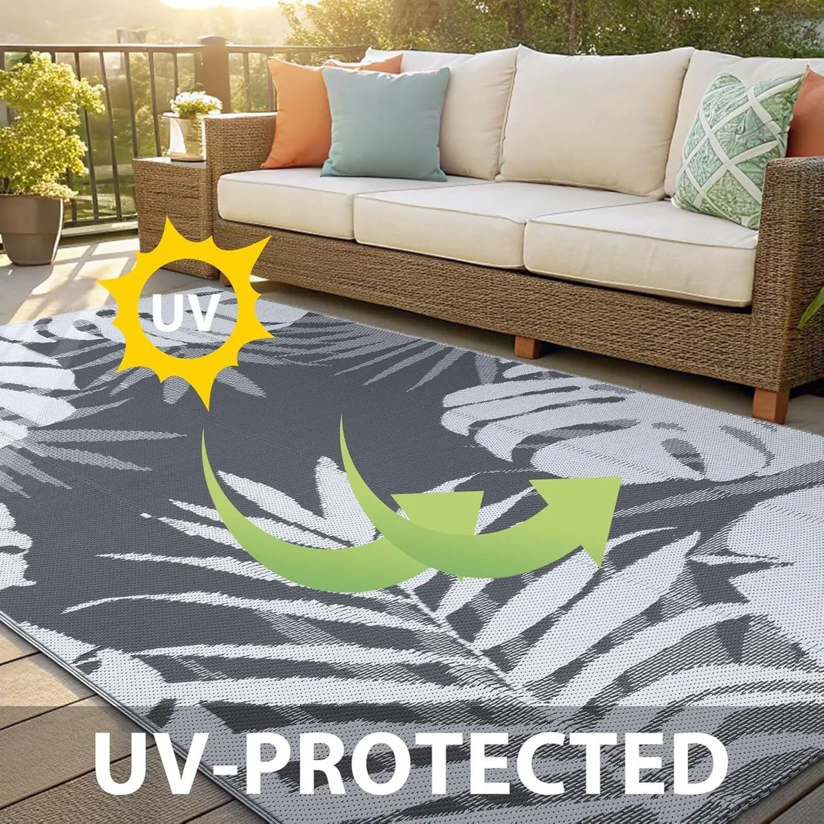Waterproof Outdoor Rug Anti-slip Reversible - Image 3