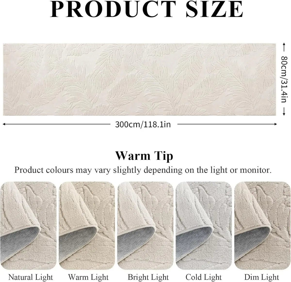 Runner Rugs for Hallway Extra Long 80x300 cm Non - Image 2