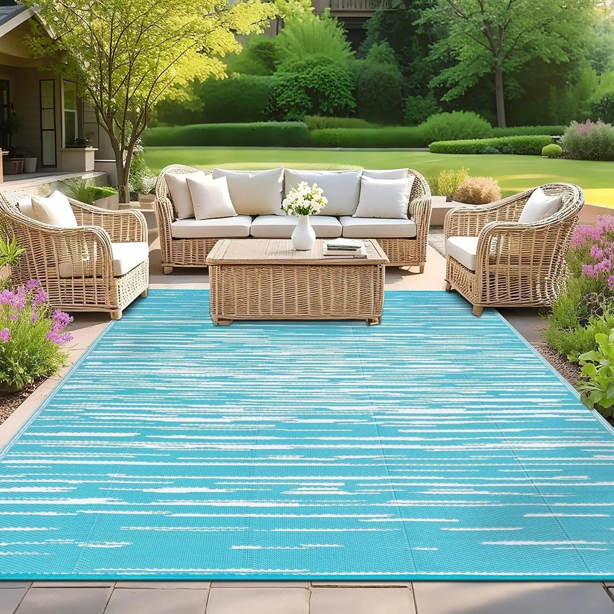 Outdoor Rug 270 x 360 cm Extra Large Garden Rugs - Image 1