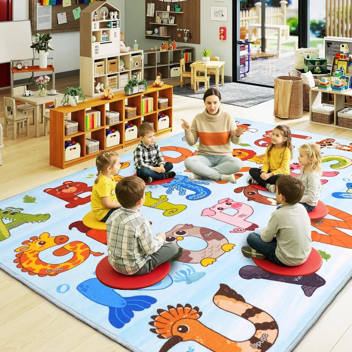 Kids Carpet Playmat Rug Alphabet Animals - - Image 4