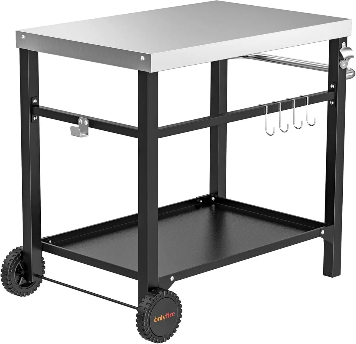 BBQ Serving Trolley Table Stainless Steel Flattop - Image 1