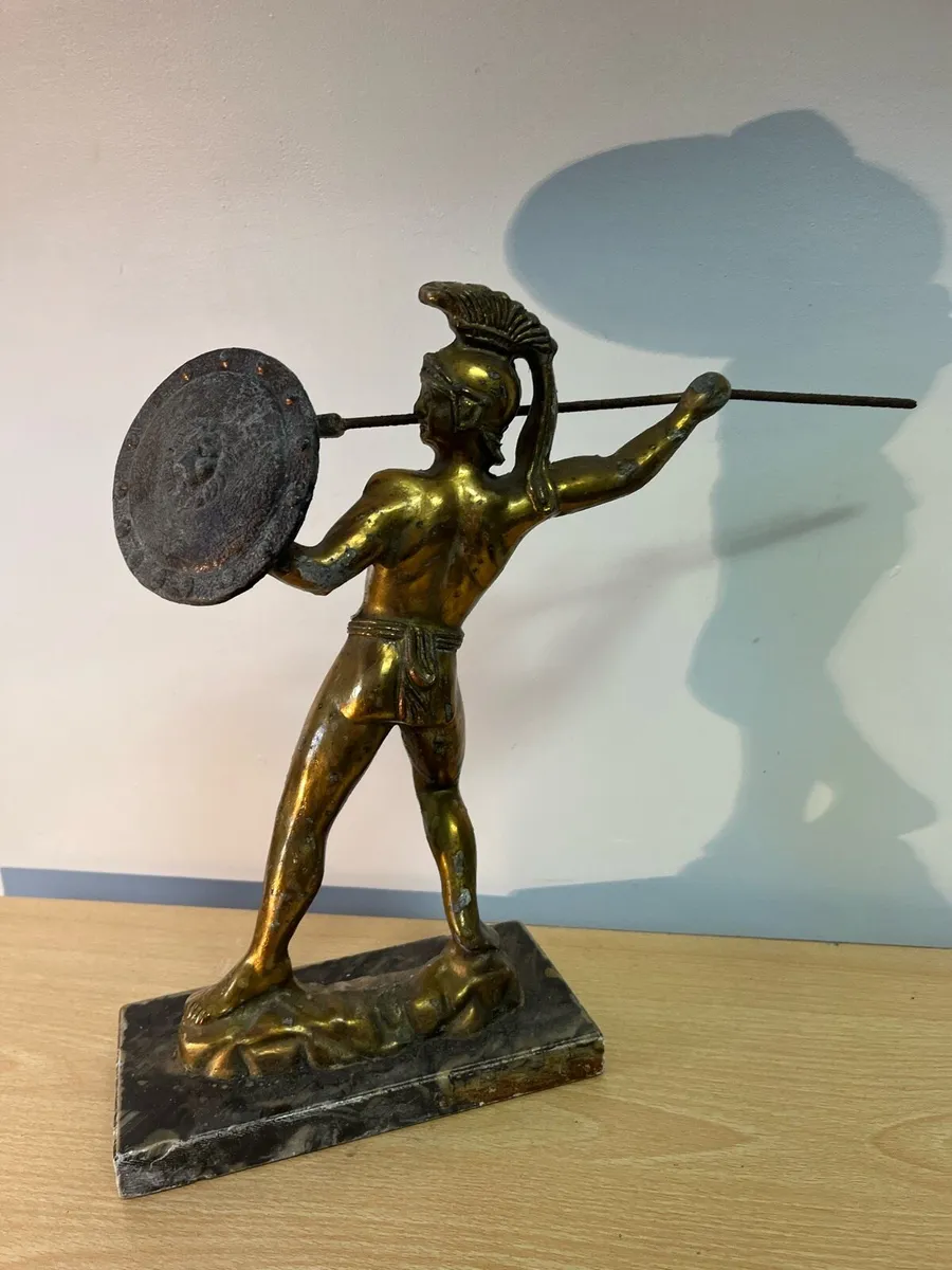 Large antique brass figurine - Image 2