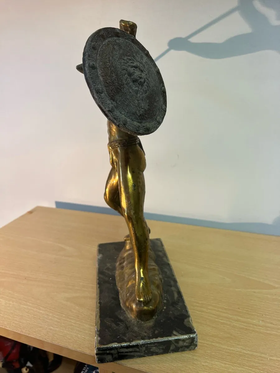 Large antique brass figurine - Image 3