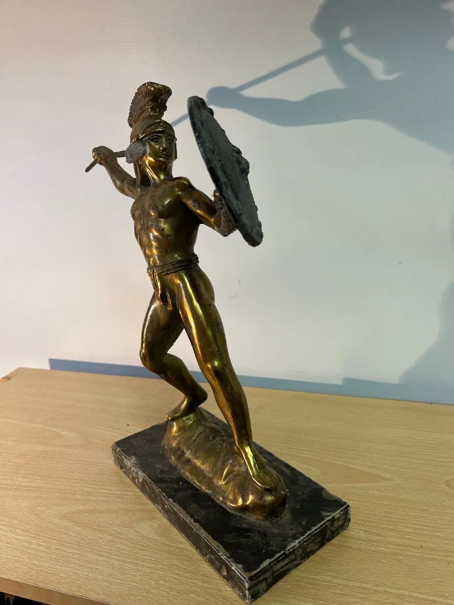 Large antique brass figurine - Image 4