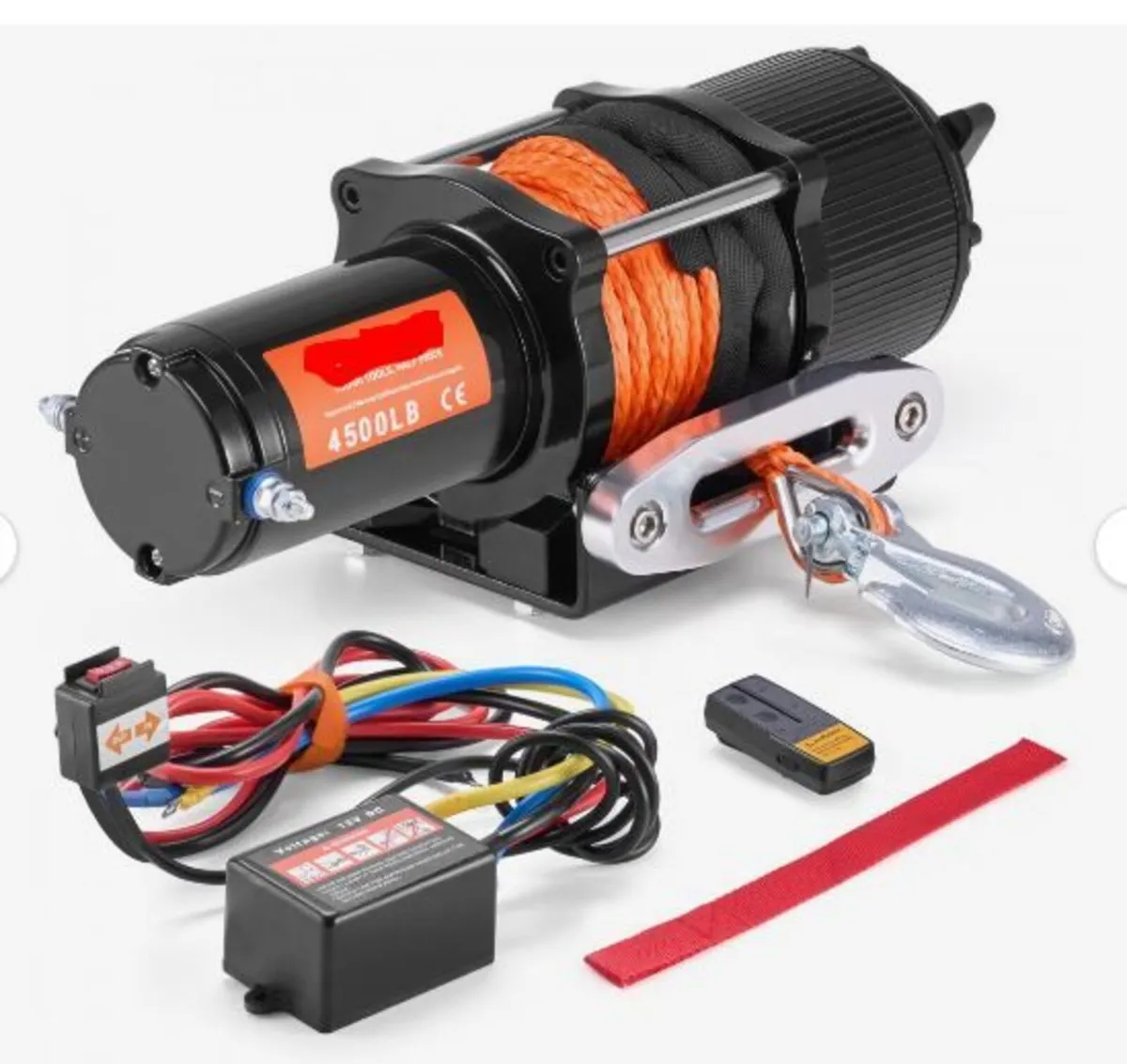 Electric Winch ATV UTV 2041.2 kg Synthetic - Image 2