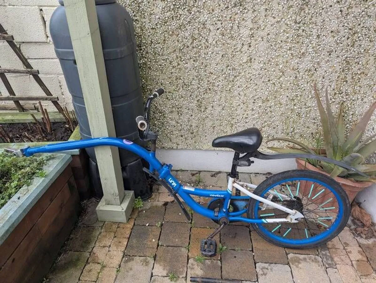 Blue WeeRide link Tag-along Bike. Kids Bike - Image 1