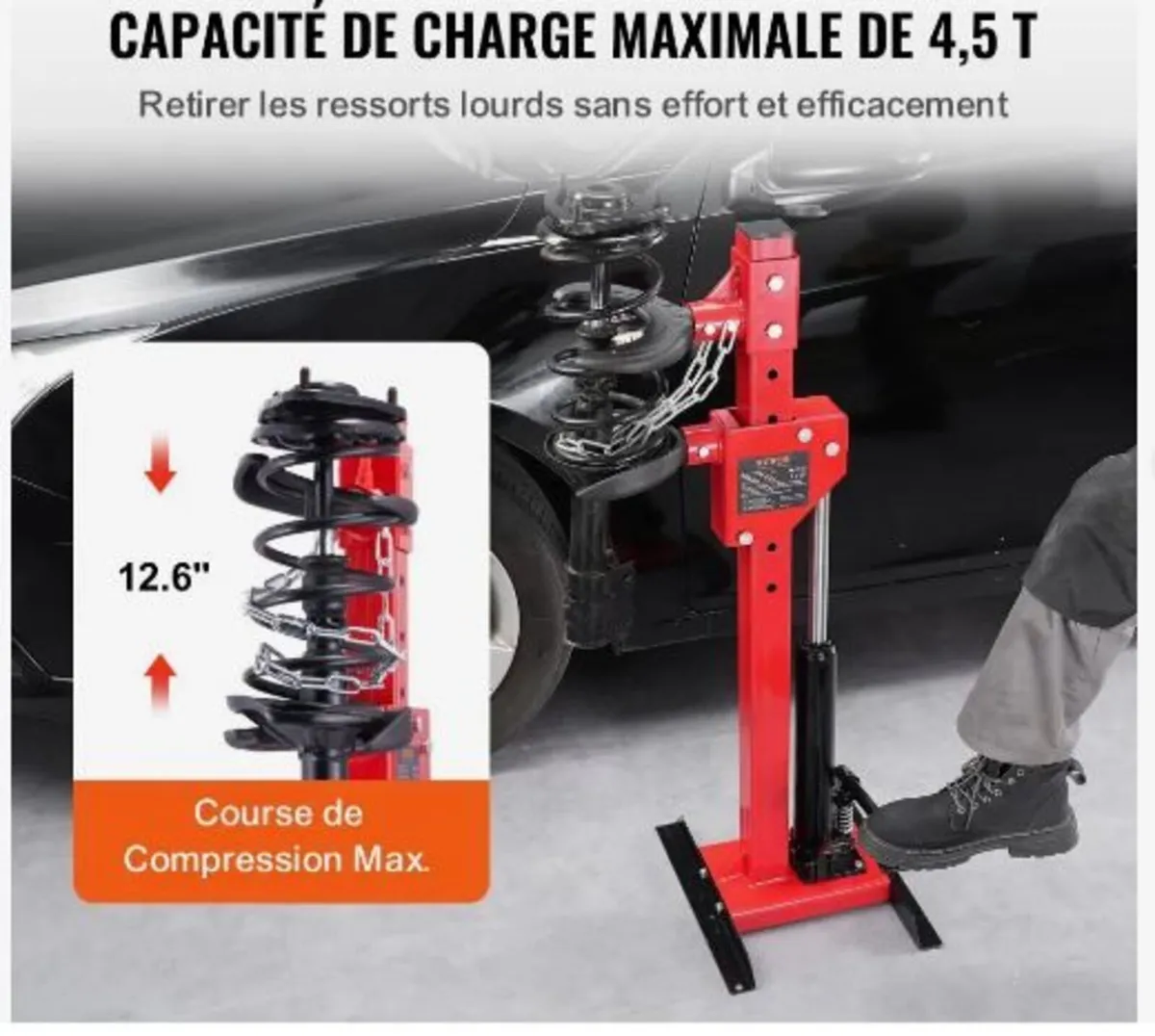 Strut Spring Compressor, 4.5 Ton/4499.6 kg - Image 2