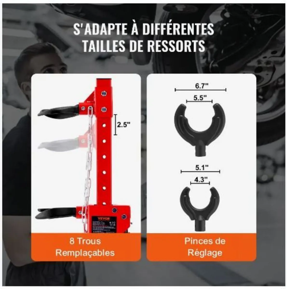 Strut Spring Compressor, 4.5 Ton/4499.6 kg - Image 3