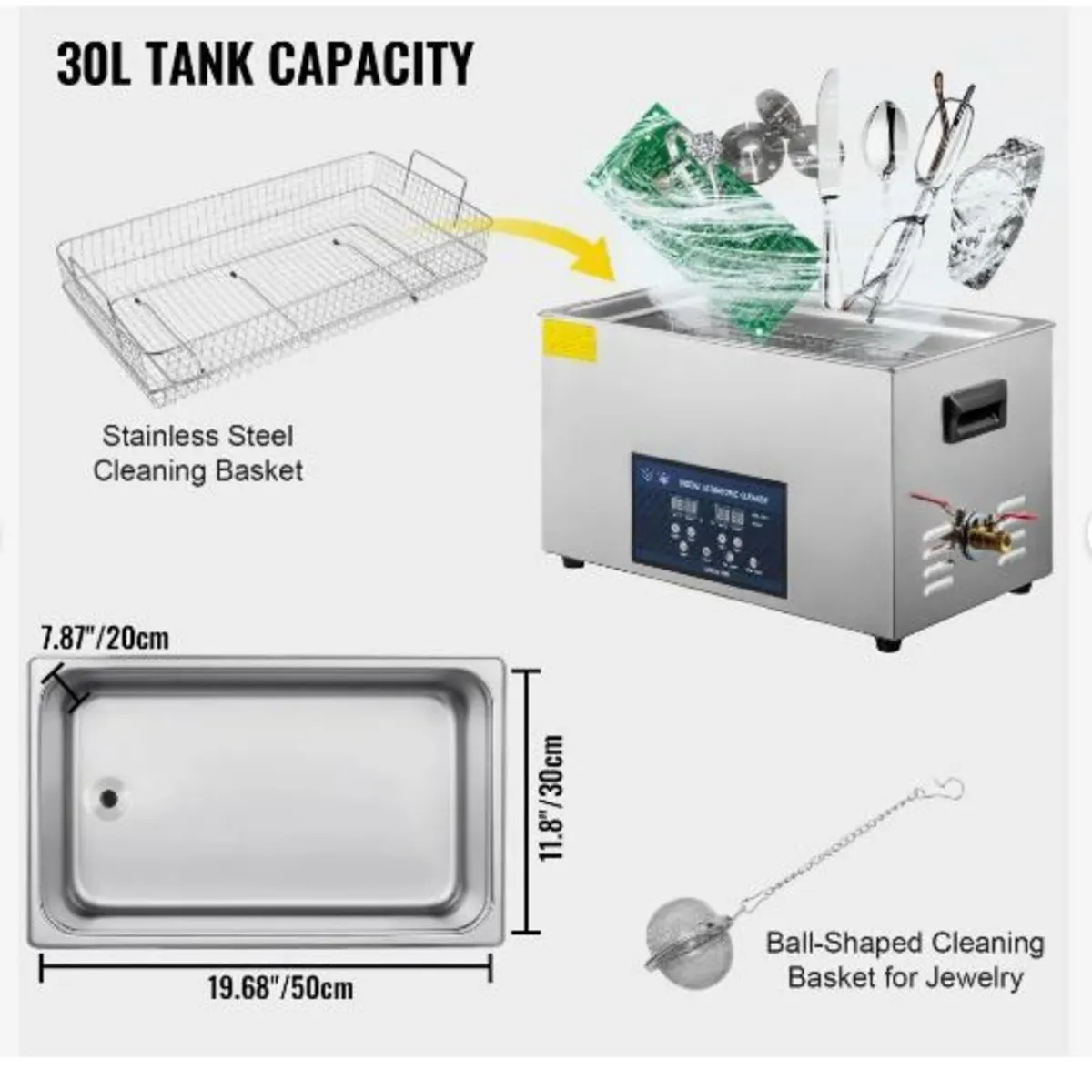 30L Ultrasonic Cleaner Dual Frequency - Image 1