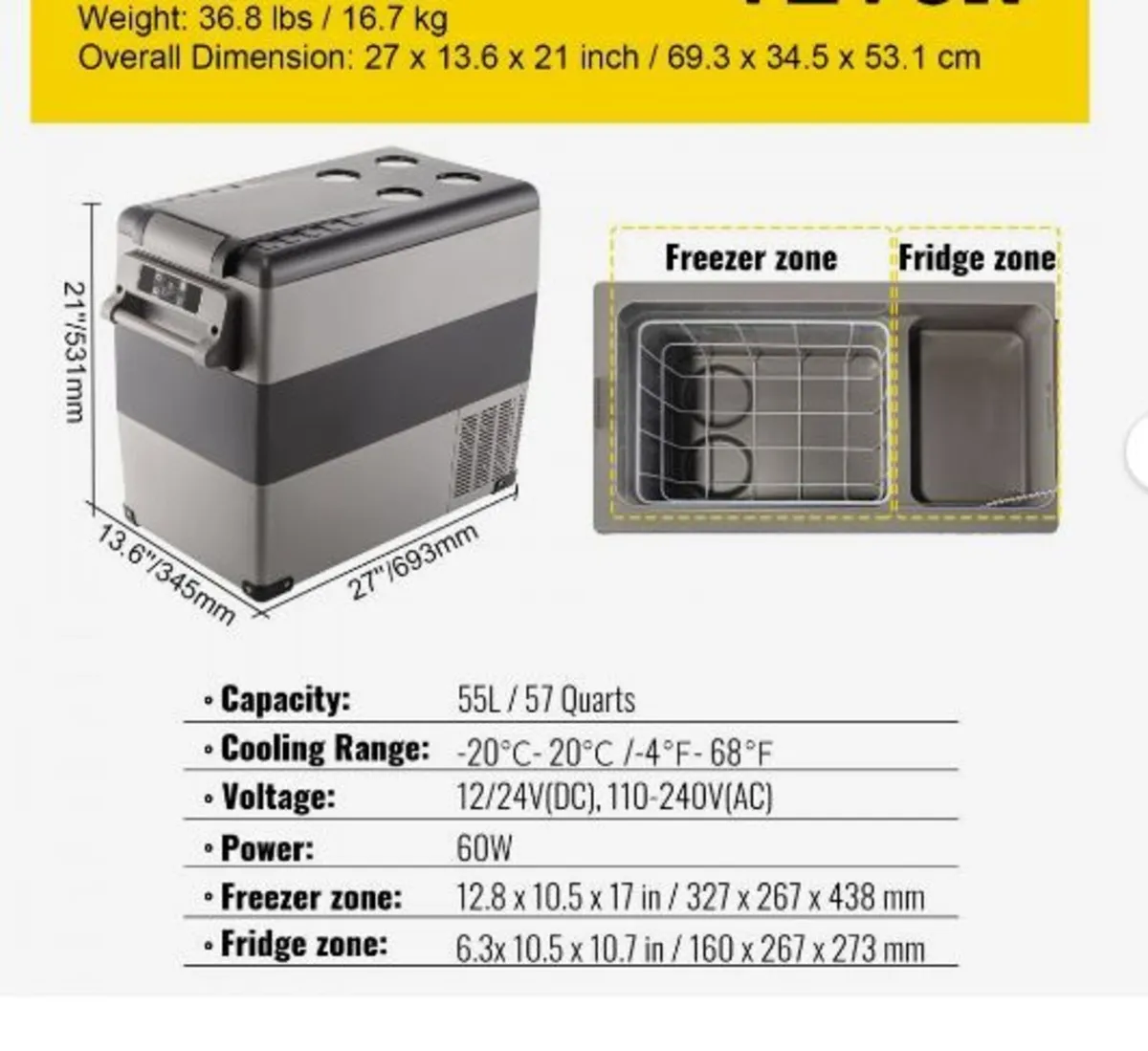 Car Refrigerator 55L - Image 2