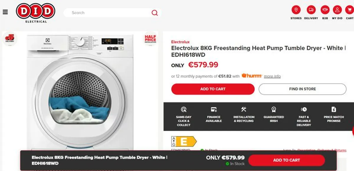 Zanussi 8KG Condenser Tumble Dryer - Image 3