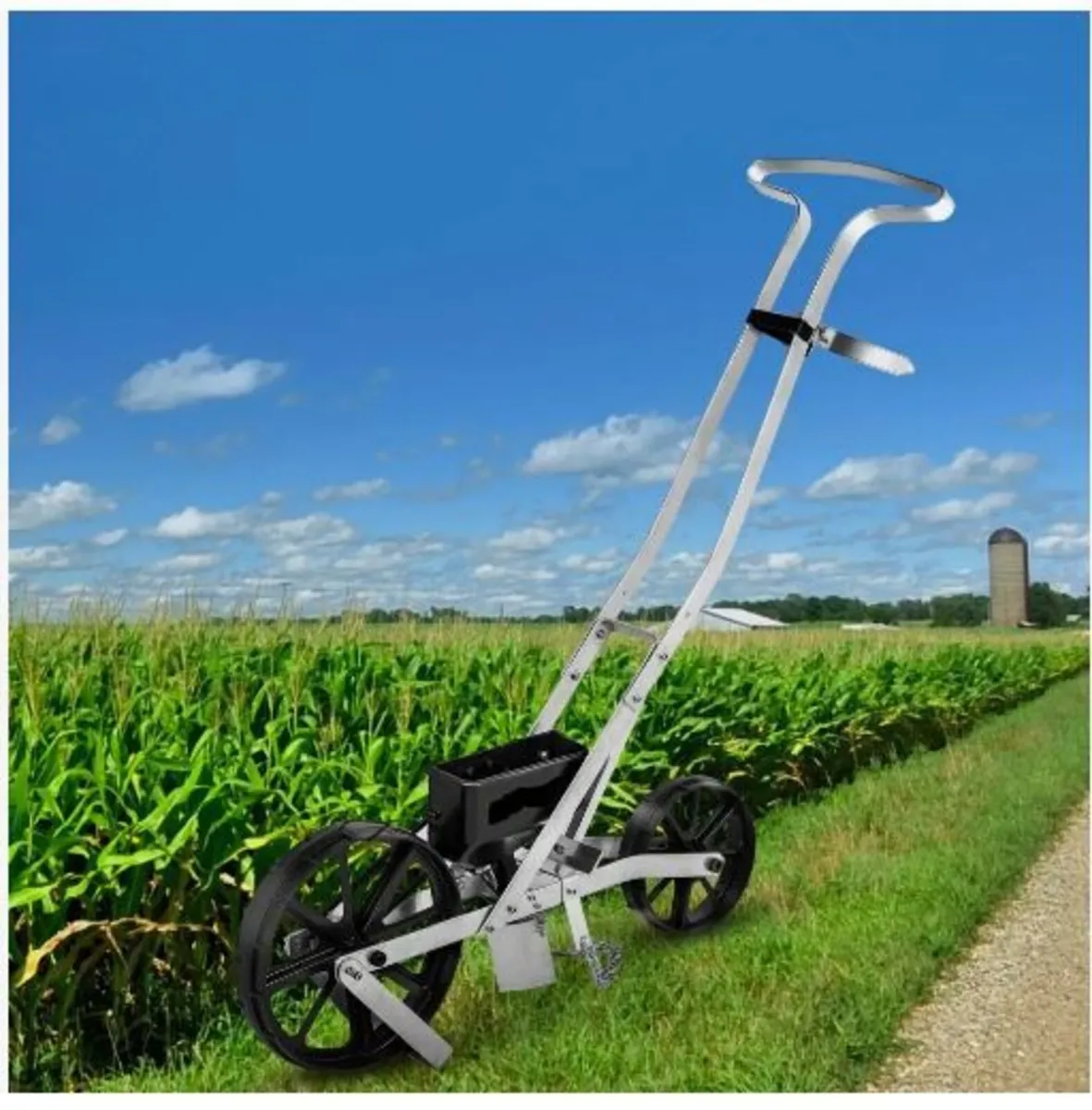 Garden Seeder, Metal Precision Garden Push Seeder - Image 2