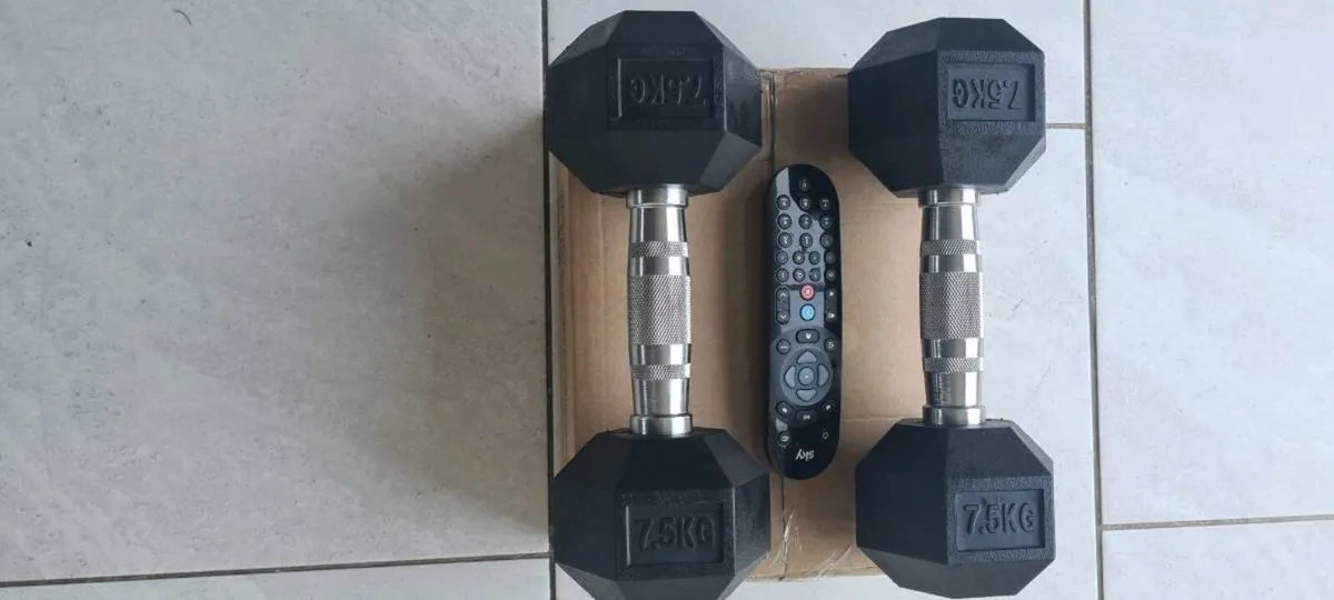 5xbrand new sets of hex dumbbells 5kgto15kg - Image 3