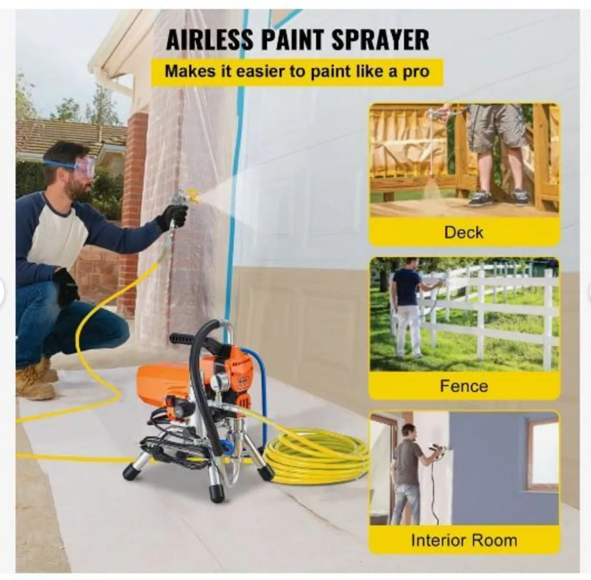 Airless Paint Sprayer with High Pressure Hose - Image 2