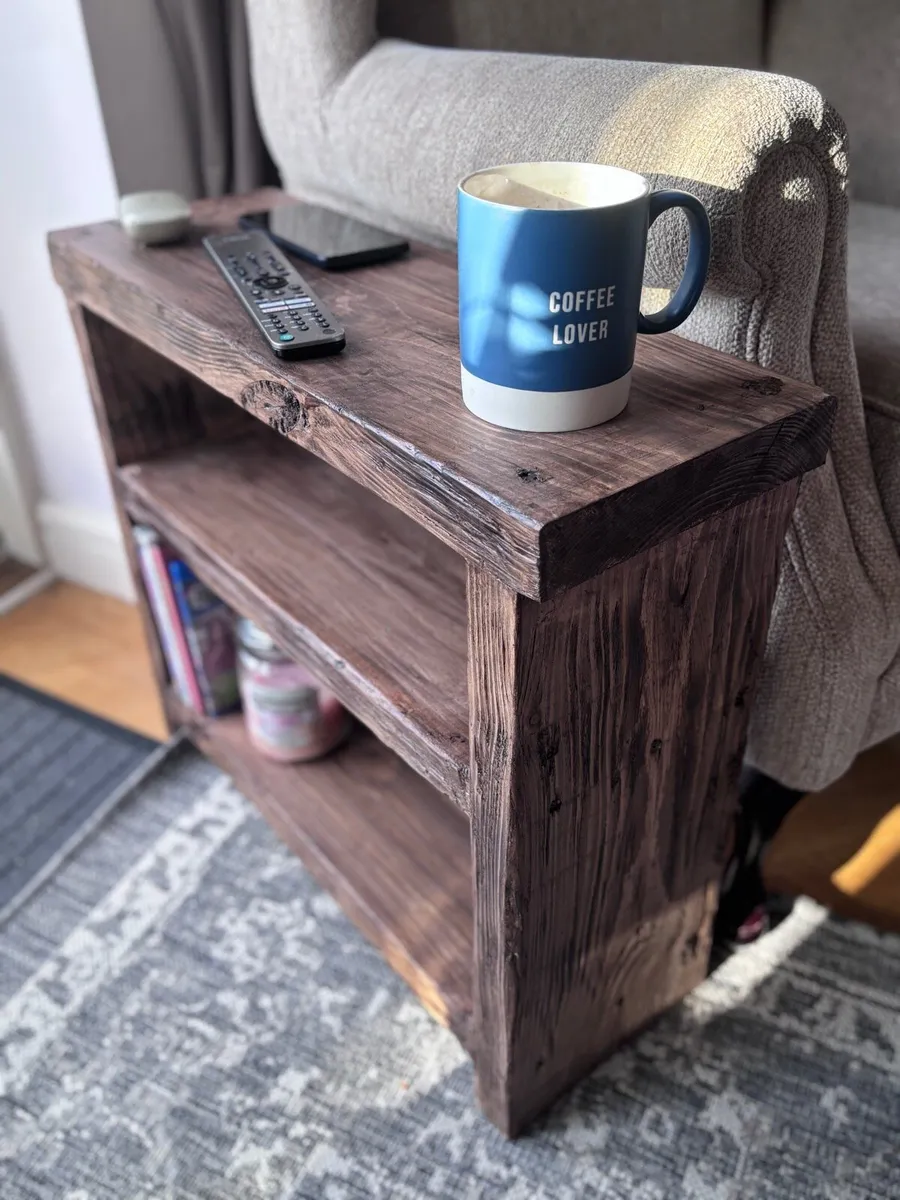 New Barnwood Style Chunky Sofa Side/End Table - Image 1