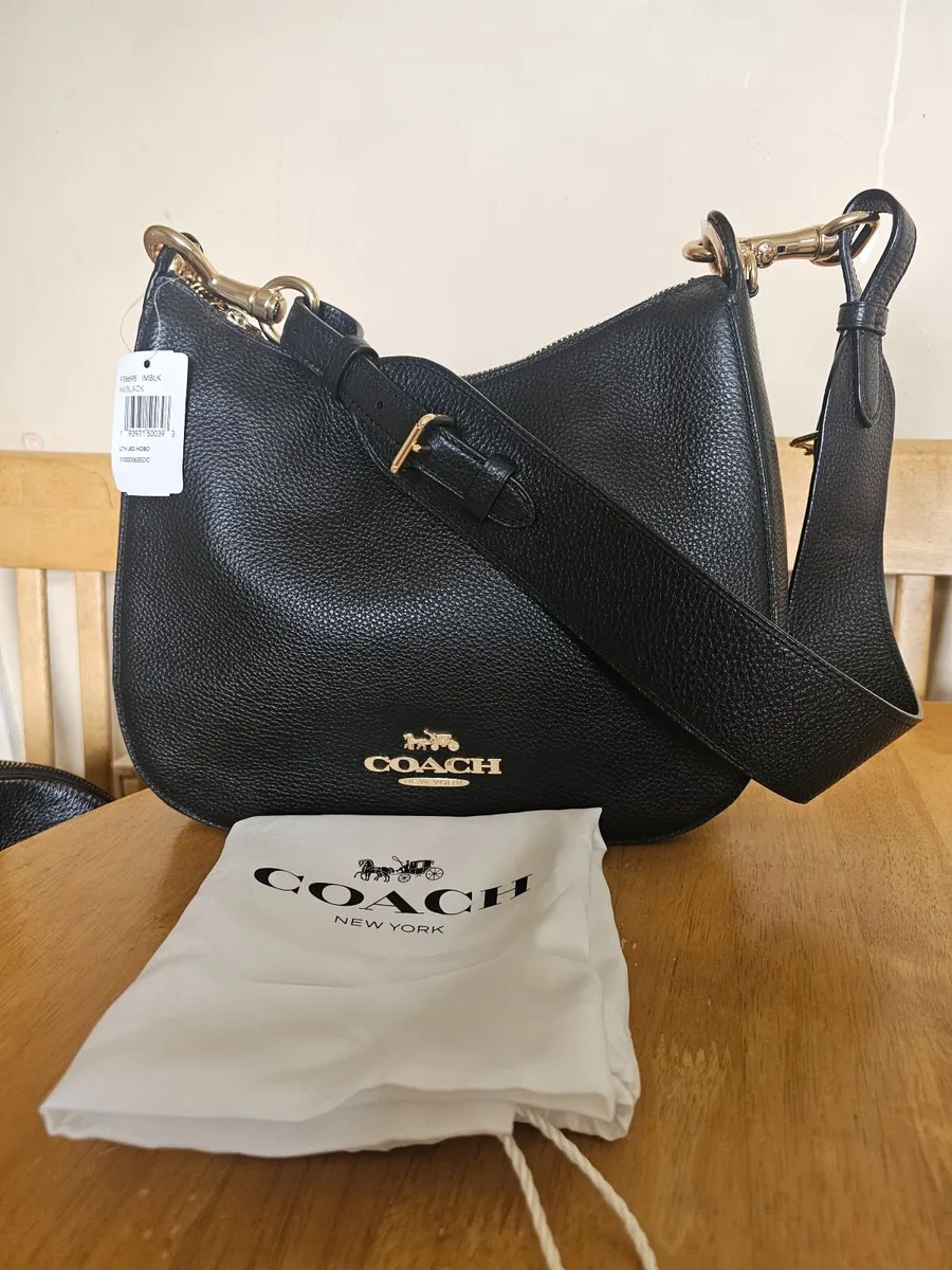 Coach Black Leather Hand/Shoulder Bag / NEW - Image 1