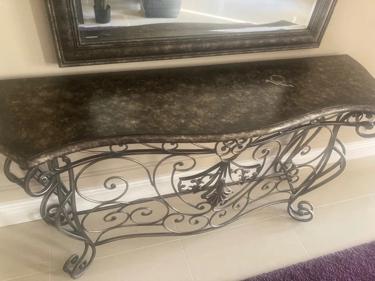 Mindy Browne Wrought Iron Console Table - Image 2